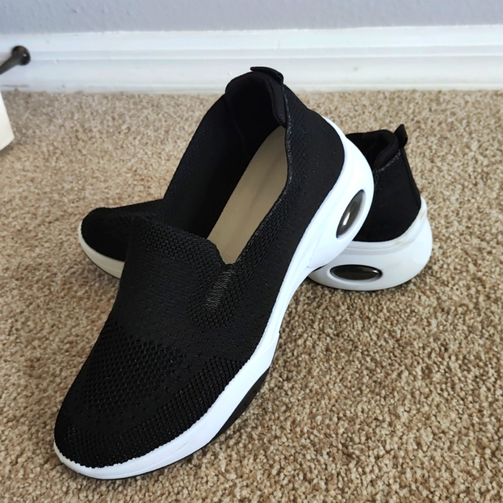 Black Slip-On Sneakers